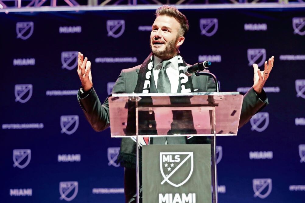 David Beckham tiene el proyecto de construir una mini ciudad deportiva en Miami; la resolución se dará el jueves. Foto:  Lynne Sladky. AP