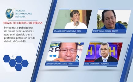 SIP premia la excelencia periodistica y rinde homenaje a periodistas víctimas del Covid-19