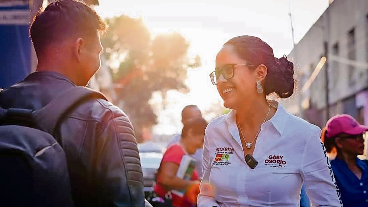 Gabriela Osorio visitó la colonia Isidro Fabela. Foto: Especial