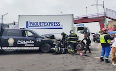 Accidente de patrulla en Iztapalapa; 10 policías del agrupamiento Ateneas resultan lesionadas tras choque con camión