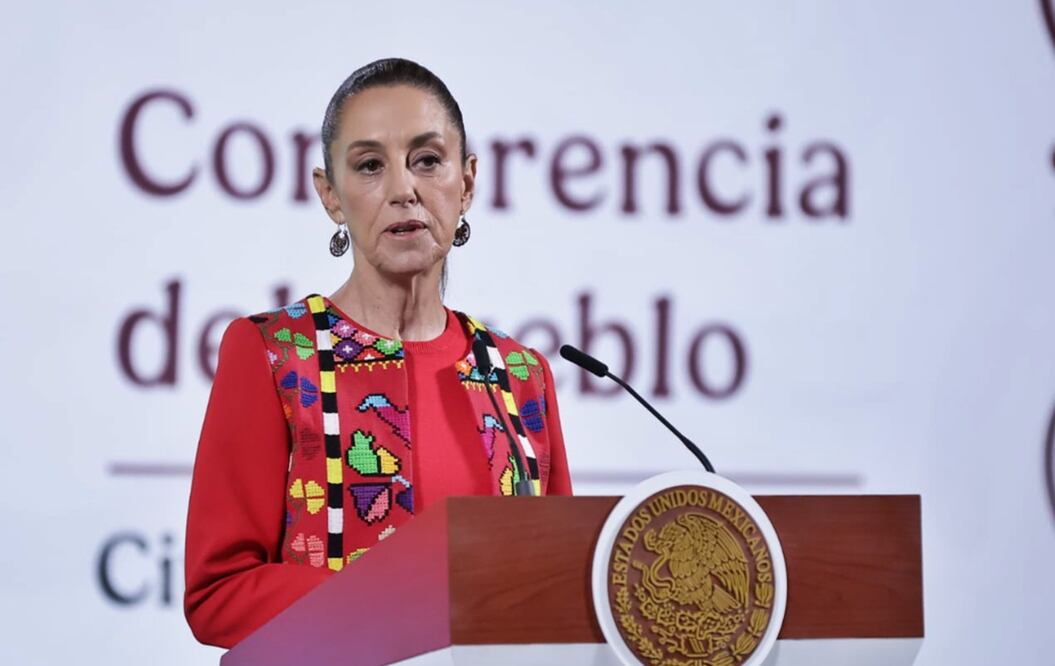Claudia Sheinbaum en la mañanera del 11 de abril de 2025. Foto: Fernanda Rojas/EL UNIVERSAL