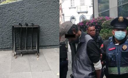 Cae sujeto por robar protecciones metálicas de coladeras en la Cuauhtémoc