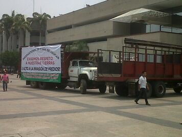 Productores y ganaderos protestan en Tuxtla Gutiérrez