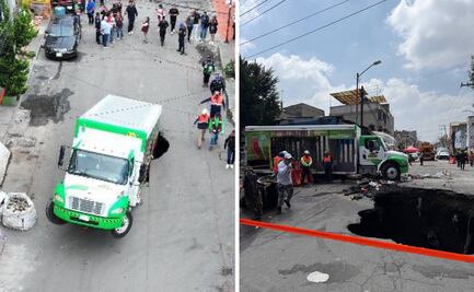 ¿Dónde se formó el socavón en el que cayó el camión refresquero? Conoce su punto exacto