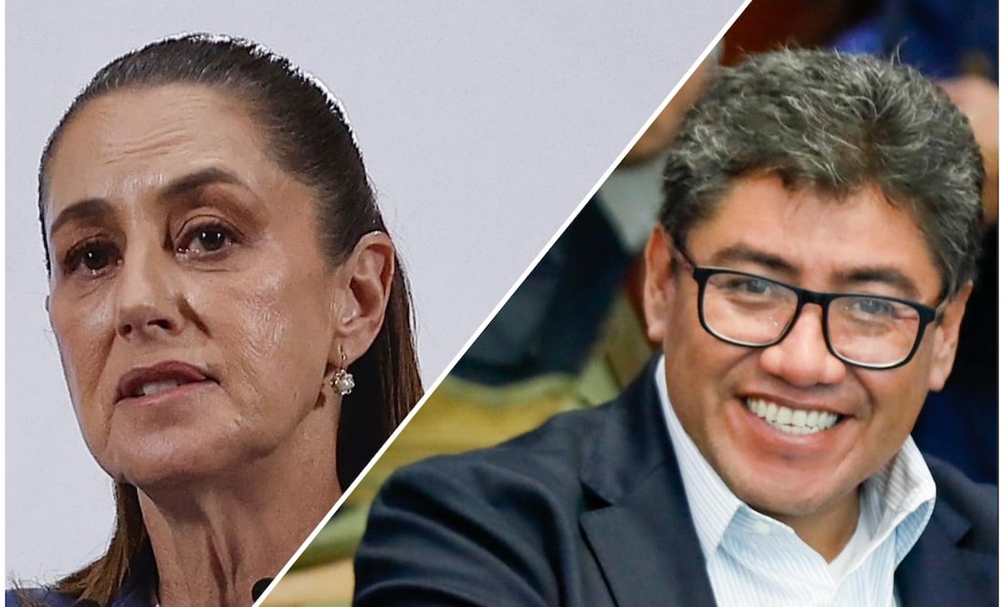 La presidenta Claudia Sheinbaum Pardo y el senador por Morena, Saúl Monreal. Foto: Berenice Fregoso / EL UNIVERSAL