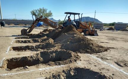 Preparan fosas en panteones por aumento de contagios por Covid-19 en Sonora