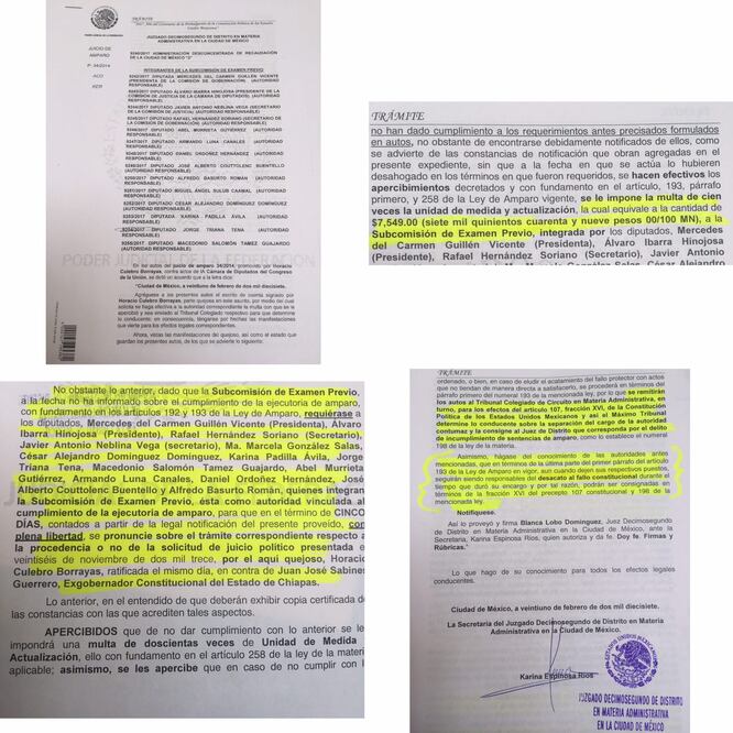 Juez multa a diputados por no trabajar