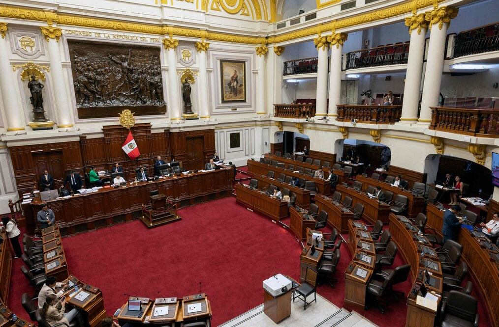 Sesión plenaria del Congreso de Perú. Foto: AFP