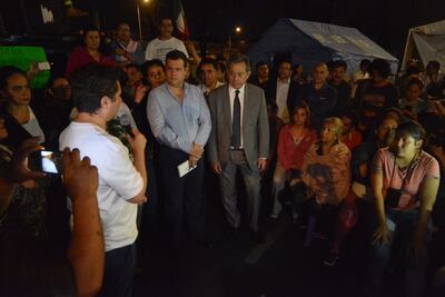 Amieva acude a bloqueo de damnificados de Tlalpan