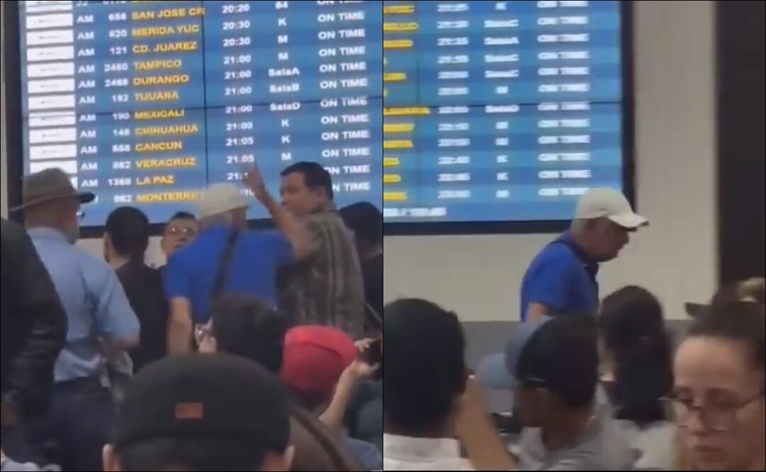 Tuca Ferretti pasó un tremendo coraje en una de las salas del AICM - Foto: Captura de pantalla