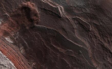 NASA capta una avalancha en Marte