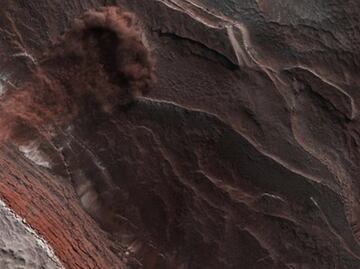 NASA capta una avalancha en Marte