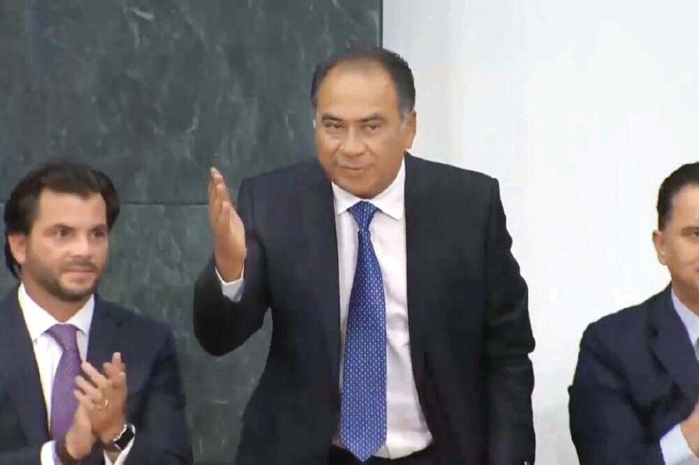 El gobernador de Guerrero, Héctor Astudillo, durante la presentación del Estudio de la Política Turística de México, realizado por la OCDE (ARCHIVO. EL UNIVERSAL)