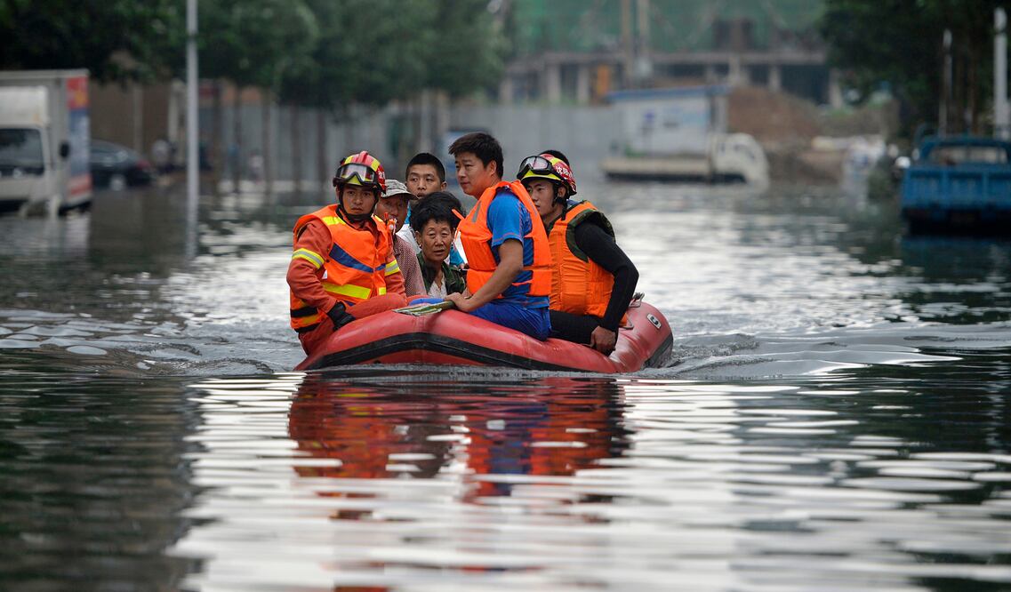 al como sucede con buena parte del hemisferio norte, China ha sufrido temperaturas récord e inundaciones en lo que va del año. Foto: AP