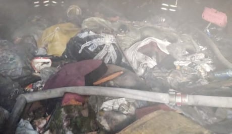 Incendio en bajo puente en avenida Oceanía; bomberos rescatan a una persona y cuatro animales