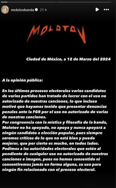 Comunicado de Molotov.