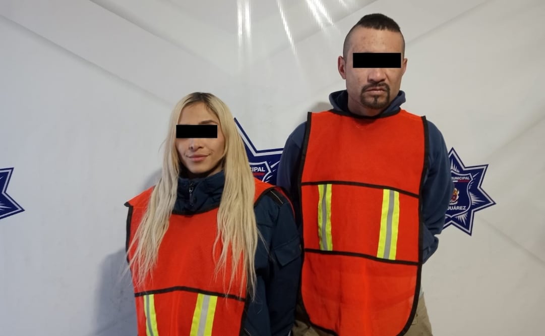 Detienen en Ciudad Juárez a pareja en posesión de cocaína, cristal, marihuana y seis perros french (15/12/2024). Foto: Especial