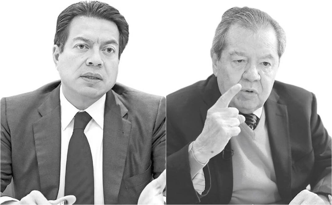 De izquierda a derecha: Mario Delgado y Porfirio Muñoz Ledo. Fotos: Archivo/EL UNIVERSAL