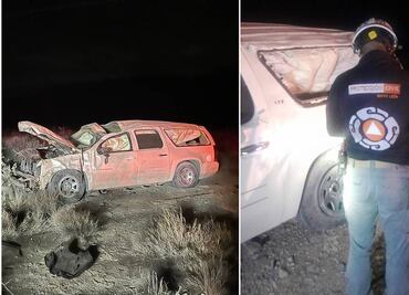 Volcadura de camioneta deja un muerto y 3 heridos este Viernes Santo en NL