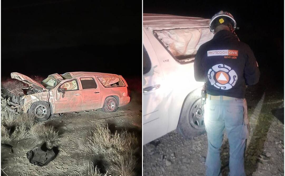 Accidente en Nuevo León. Fotos: Especiales
