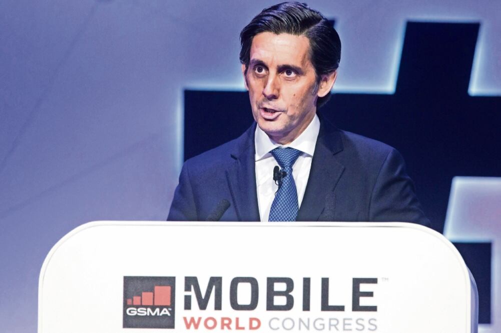Polémica. José María Álvarez-Pallete, presidente de Telefónica, resaltó que la tecnología plantea debates éticos, particularmente sobre datos, privacidad, libertad y las máquinas. Foto: QUIQUE GARCÍA. EFE
