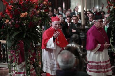 El arzobispo Aguiar Retes llega a la Basílica de Guadalupe