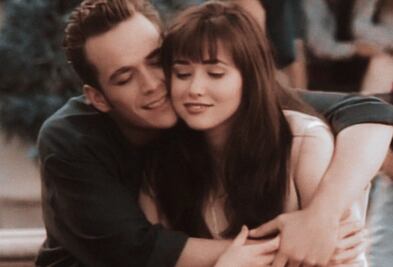 Dylan y Brenda, la historia de amor de los personajes de Shannen Doherty y Luke Perry en "Beverly Hills 90210"