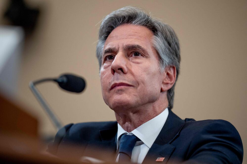 El Secretario de Estado de los Estados Unidos, Antony Blinken, aparece durante una audiencia del Comité de Asuntos Exteriores de la Cámara de Representantes en el Capitolio el 22 de mayo de 2024 en Washington, DC. Blinken está testificando ante el comité sobre la solicitud de presupuesto propuesta por el presidente Biden para el presupuesto 2025 del Departamento de Estado de Estados Unidos. Foto: Andrew Harnik/Getty Images/AFP