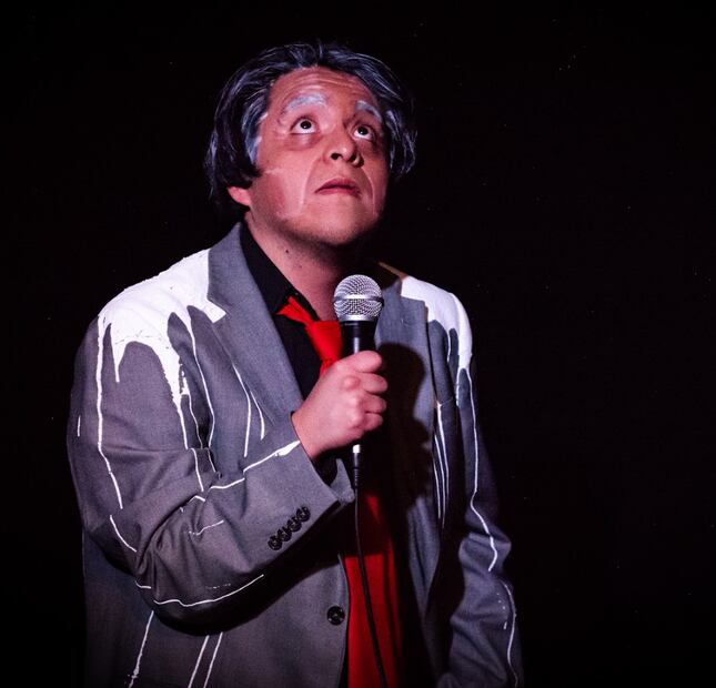 Aspectos de "Concierto para 3 y una moneda”. Foto: Tranvía Teatro.