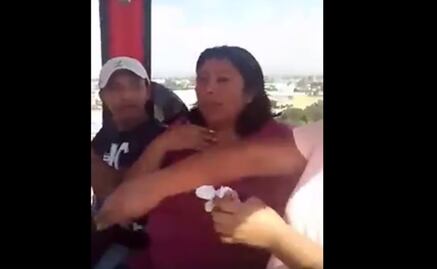 Video. Mujer entra en pánico en Mexicable