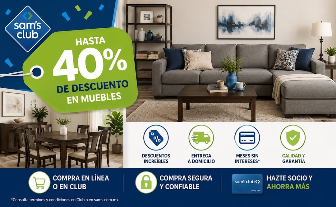 Cambia tu espacio con los productos de calidad en Sam's Club. Foto: IA