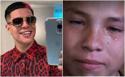 Eduin Caz, de Grupo Firme, hace llorar a niño que trabaja en la frontera y promete ayudarlo