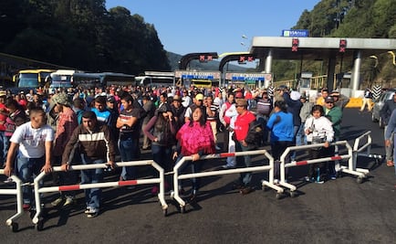 No estamos bloqueando, policías no nos dejan pasar: maestros