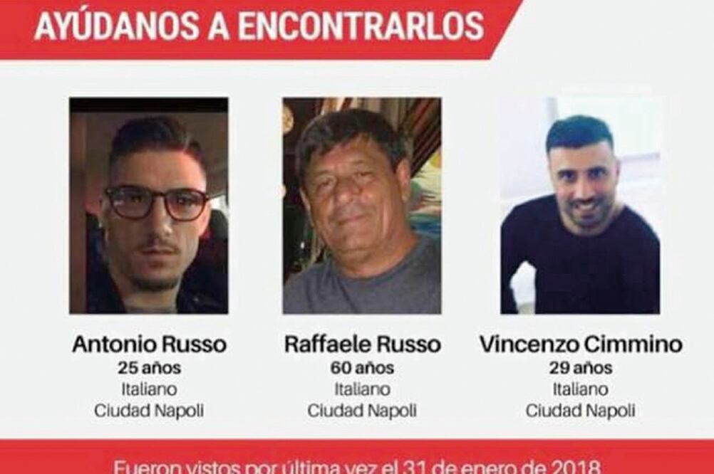 Indagatoria. Autoridades italianas señalaron que uno de los desaparecidos fue detenido hace tres años en Campeche (FOTO: CORTESÍA)
