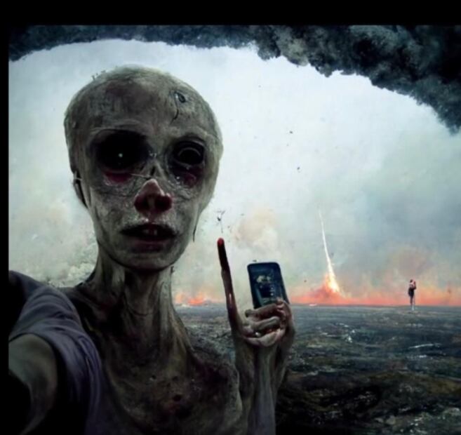 Resultado aterrador: así sería una "selfie del fin del mundo" 