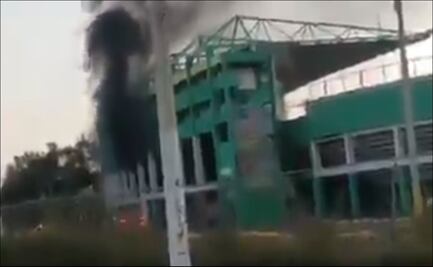 Incendio en el estadio de León; reportan un detenido