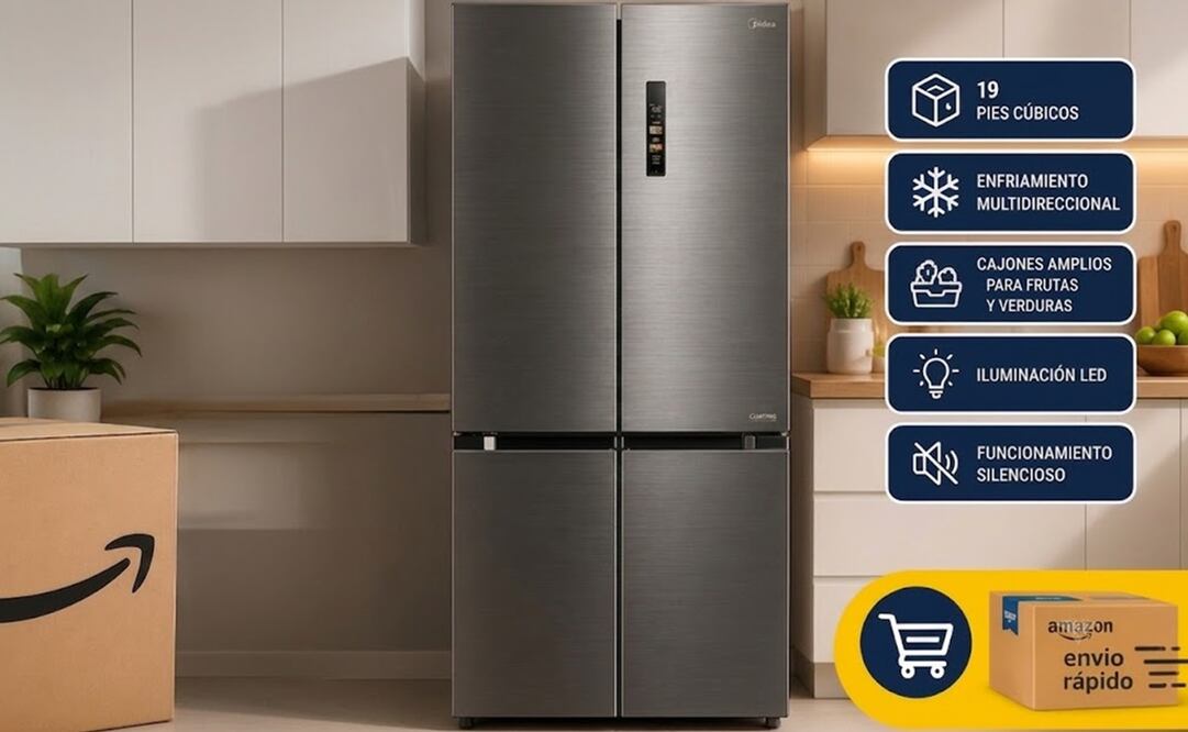 Uno de los principales beneficios de este refrigerador es su distribución interior, que permite mantener cada alimento en el lugar adecuado. Foto: IA