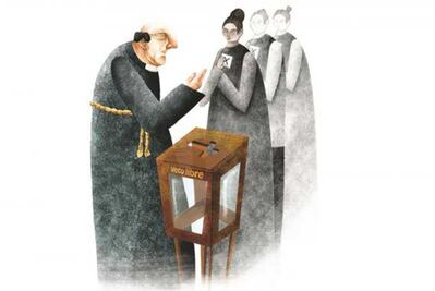 Voto por voto, sotana por sotana