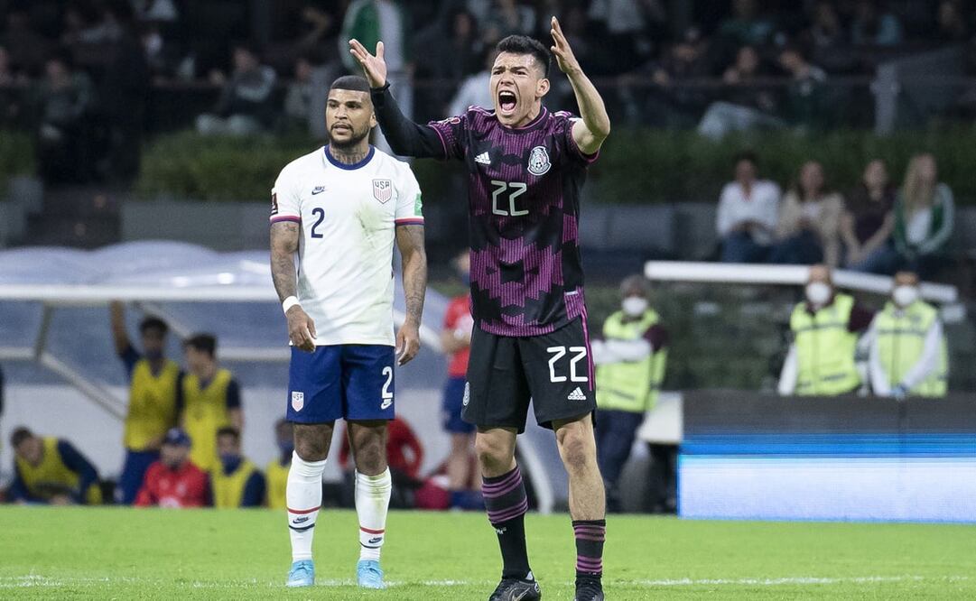 Hirving Lozano reclamando contra Estados Unidos - FOTO: Imago7