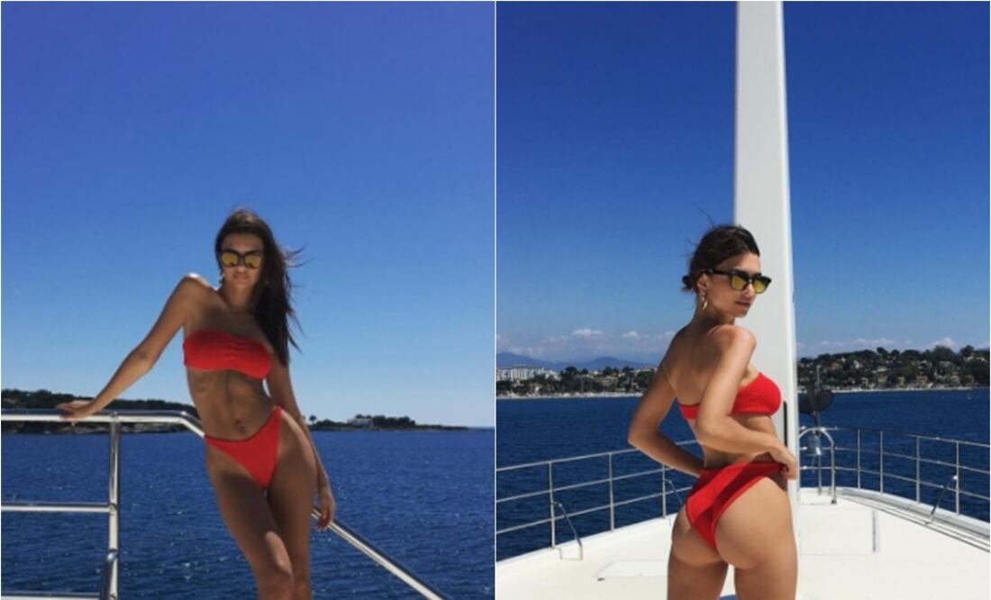 Emily Ratajkowski luce sus curvas en el mar de Francia