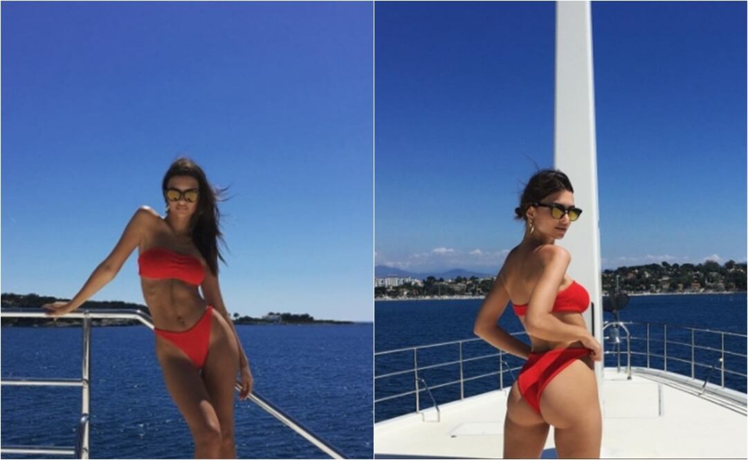 Emily Ratajkowski luce sus curvas en el mar de Francia