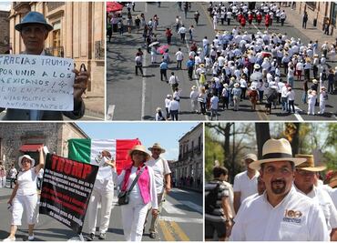 Marchan contra políticas migratorias de Trump en Morelia
