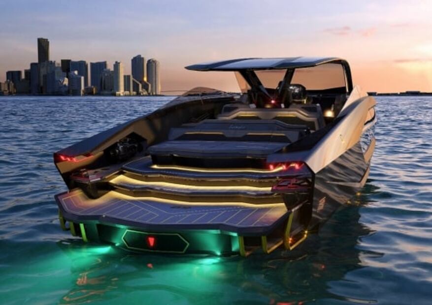 El yate de 4000 caballos de fuerza inspirado en Lamborghini