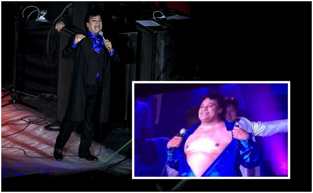 Vestido con traje negro y camisa azul, salió al escenario con su mariachi (RAMÓN ROMERO. EL UNIVERSAL)