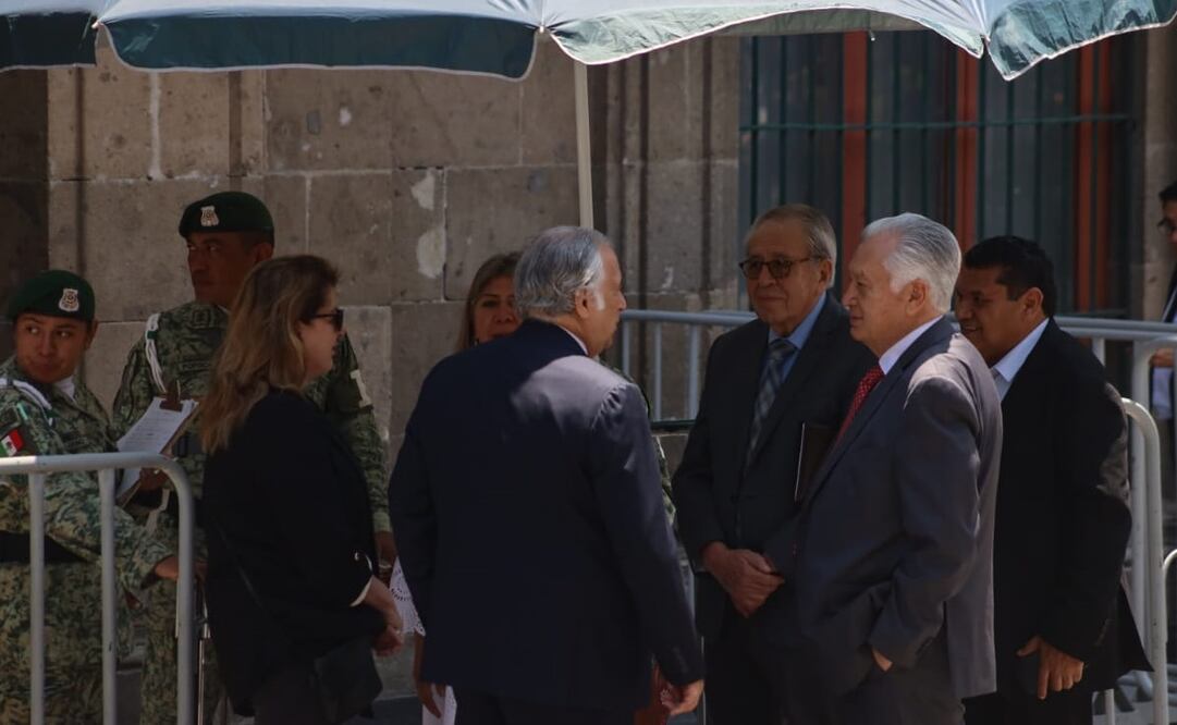 Integrantes del Gabinete llegan a Palacio Nacional para sostener encuentro con AMLO. Foto: Hugo Salvador / EL UNIVERSAL
