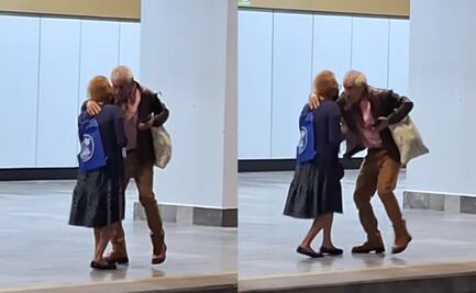 Abuelitos conquistan las redes al bailar mientras esperan el metro en CDMX