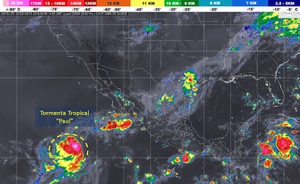 Tormenta tropical "Paul" se localiza al suroeste de BCS