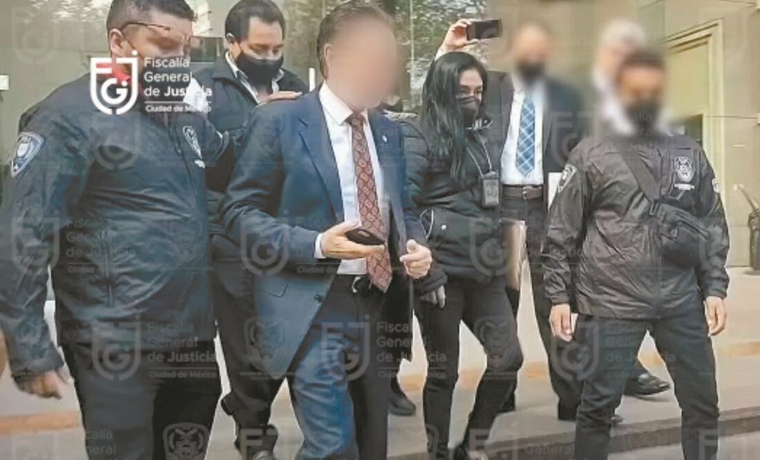 Alejandro del Valle fue detenido en el Club de Industriales en Polanco. Autoridades lo trasladaron al Reclusorio Sur, donde quedó a disposición del juez. Foto: Especial