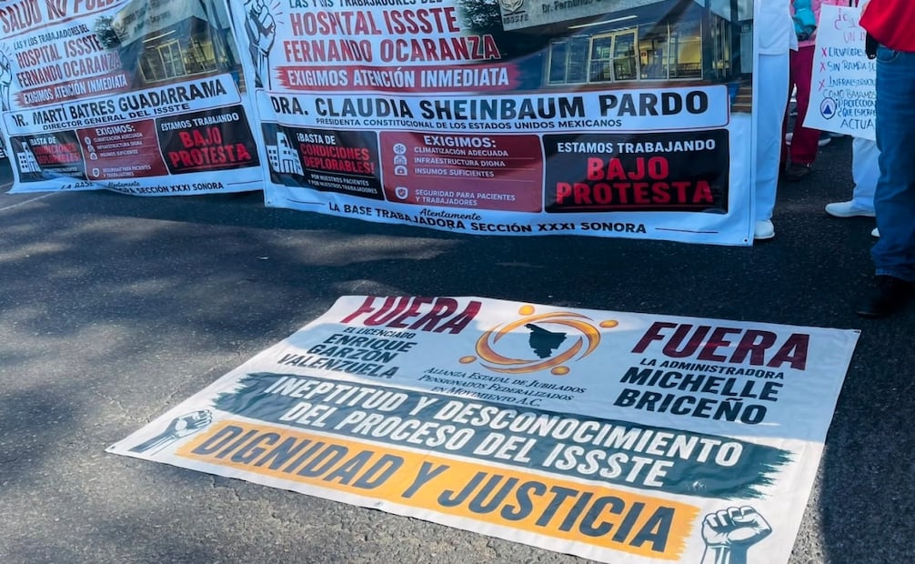 Bloquean hospital del ISSSTE en Hermosillo; denuncian fallas críticas que ponen en riesgo a pacientes. Foto: Especial