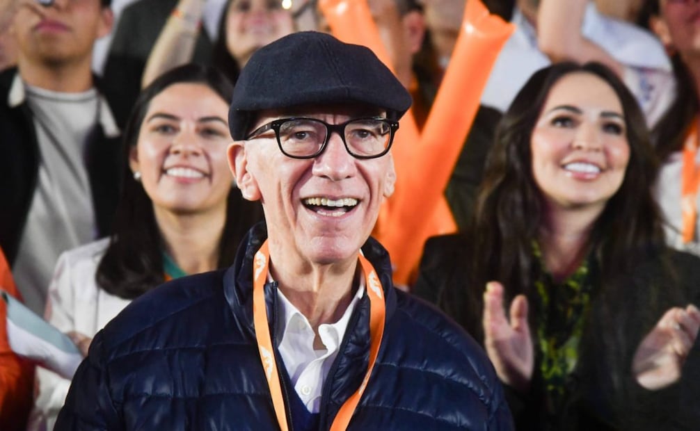 Dante Delgado y Jorge Álvarez Máynez, dirigente nacional de Movimiento Ciudadano, durante la presentación de la campaña "México cree en México", en el World Trade Center (WTC). Fotos: Mario Jasso / CUARTOSCURO